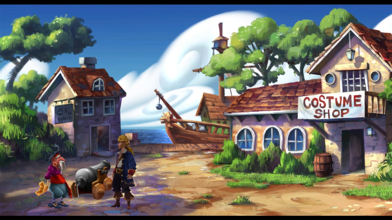 Monkey Island game wallpaper #17 - 1366x768