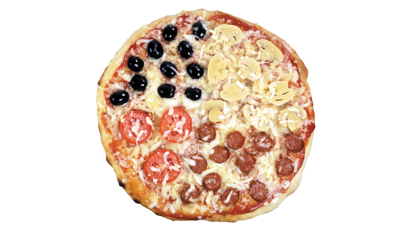 Pizza Jídlo tapety (3) #6 - 1366x768