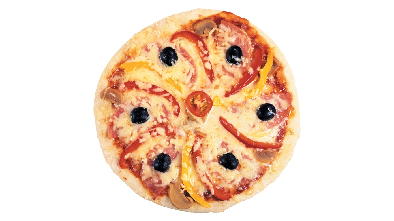 Pizza Jídlo tapety (3) #12 - 1366x768