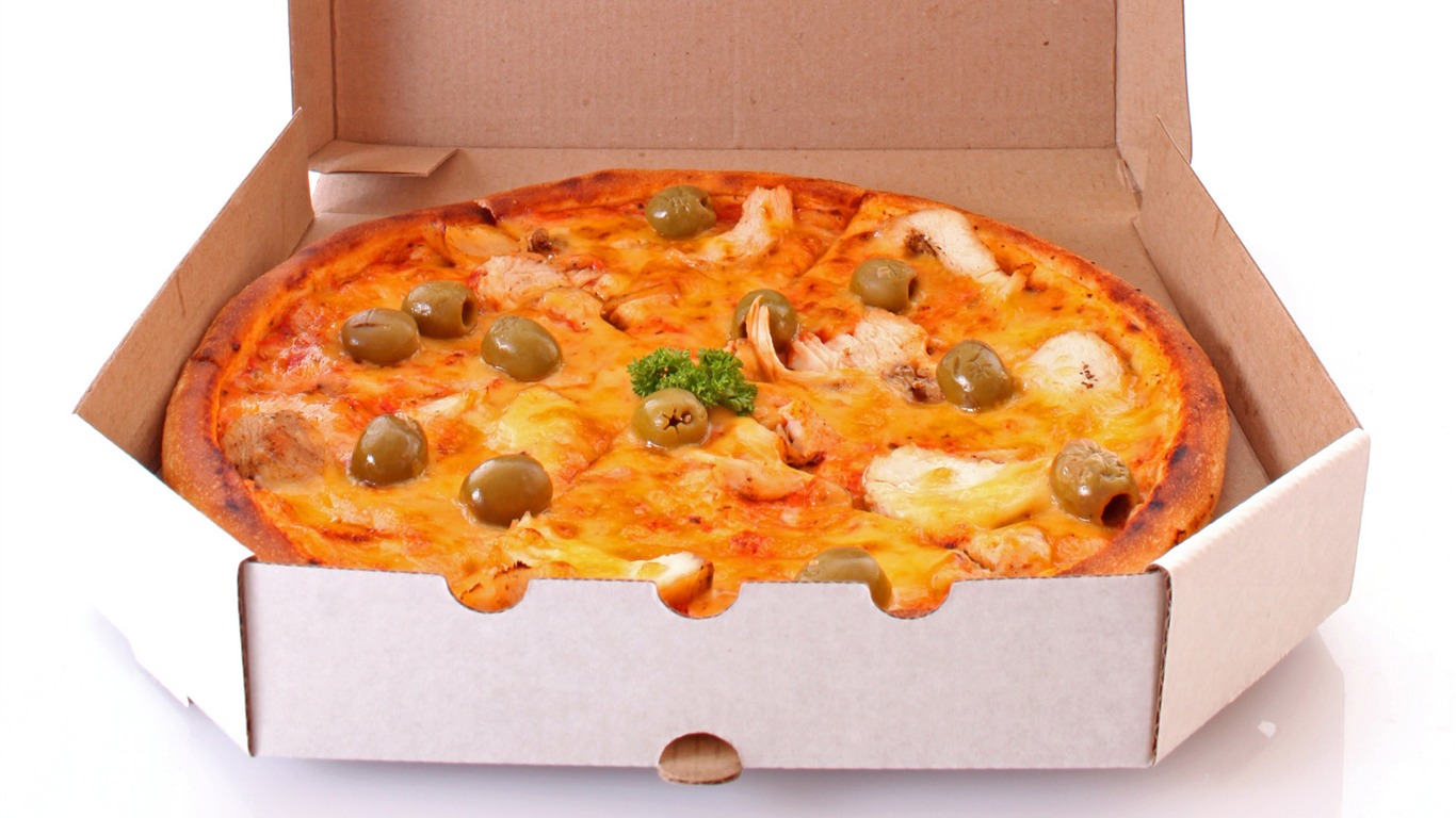 Pizza Jídlo tapety (3) #13 - 1366x768