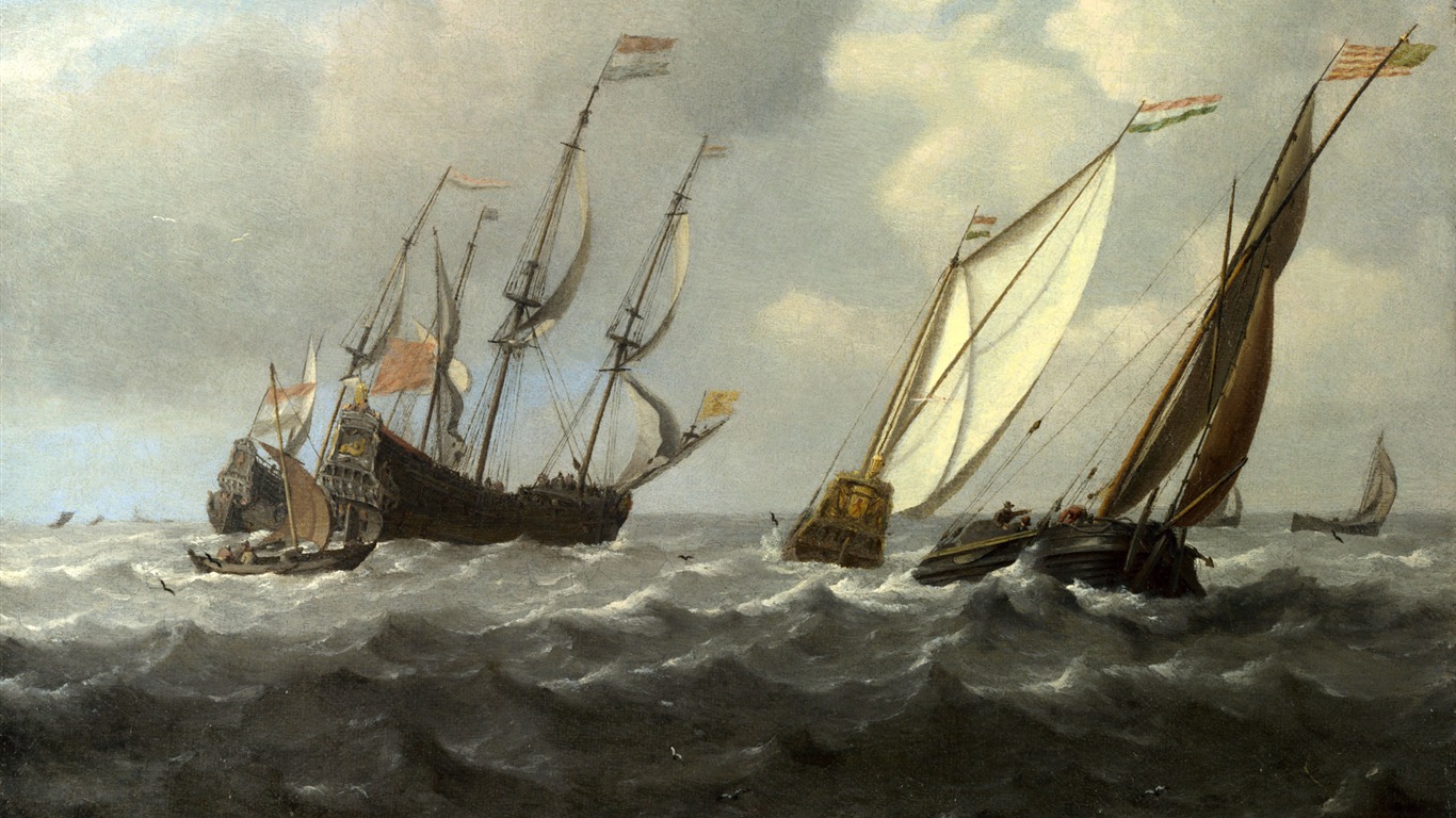 伦敦画廊帆船 壁纸(二)1 - 1366x768