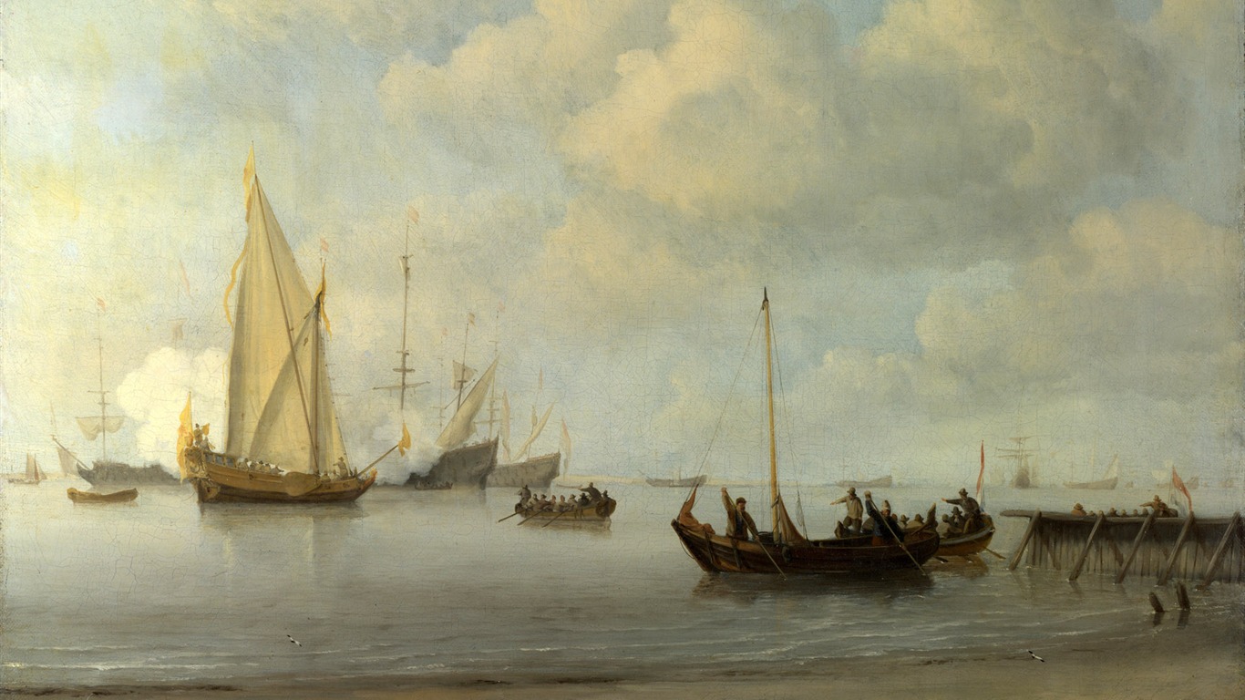 伦敦画廊帆船 壁纸(二)6 - 1366x768