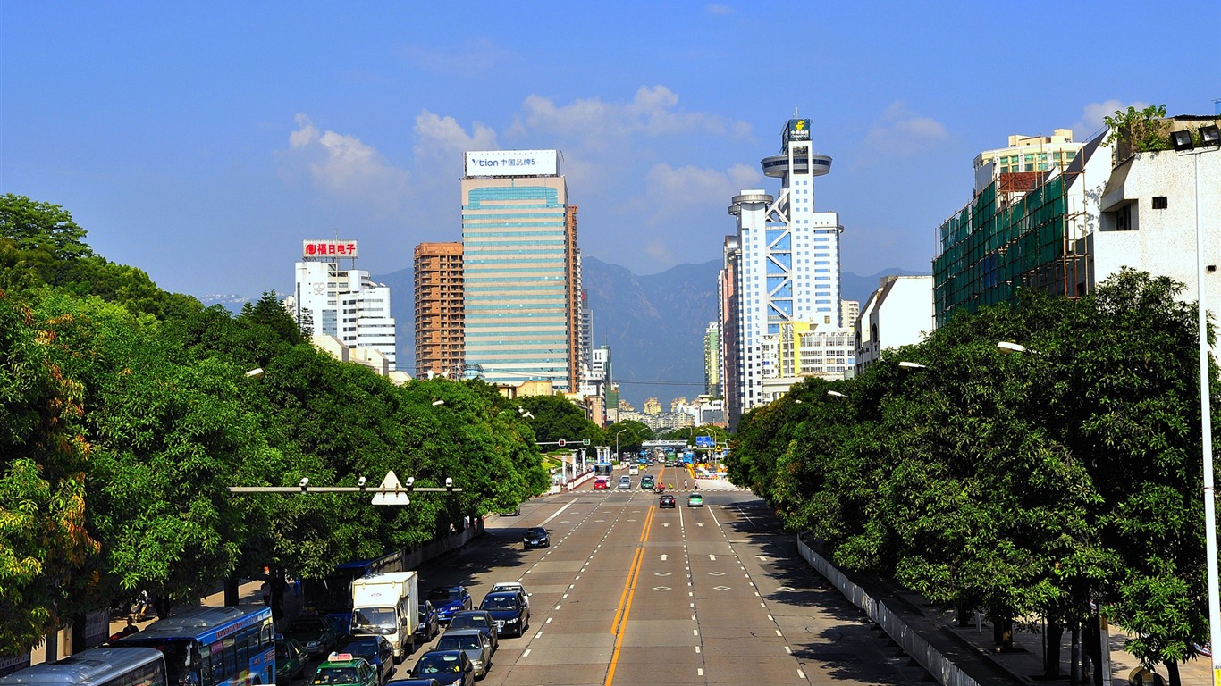 Fuzhou Straße mit dem Schuss (Foto Works of change) #5 - 1366x768