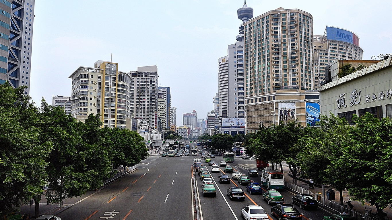 Fuzhou calle con el disparo (foto de Obras del cambio) #6 - 1366x768