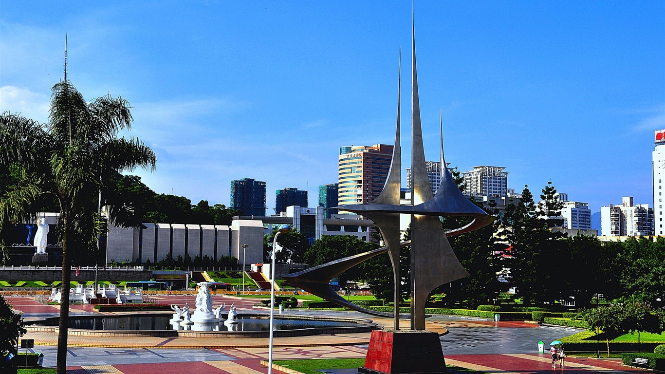 Fuzhou calle con el disparo (foto de Obras del cambio) #11 - 1366x768