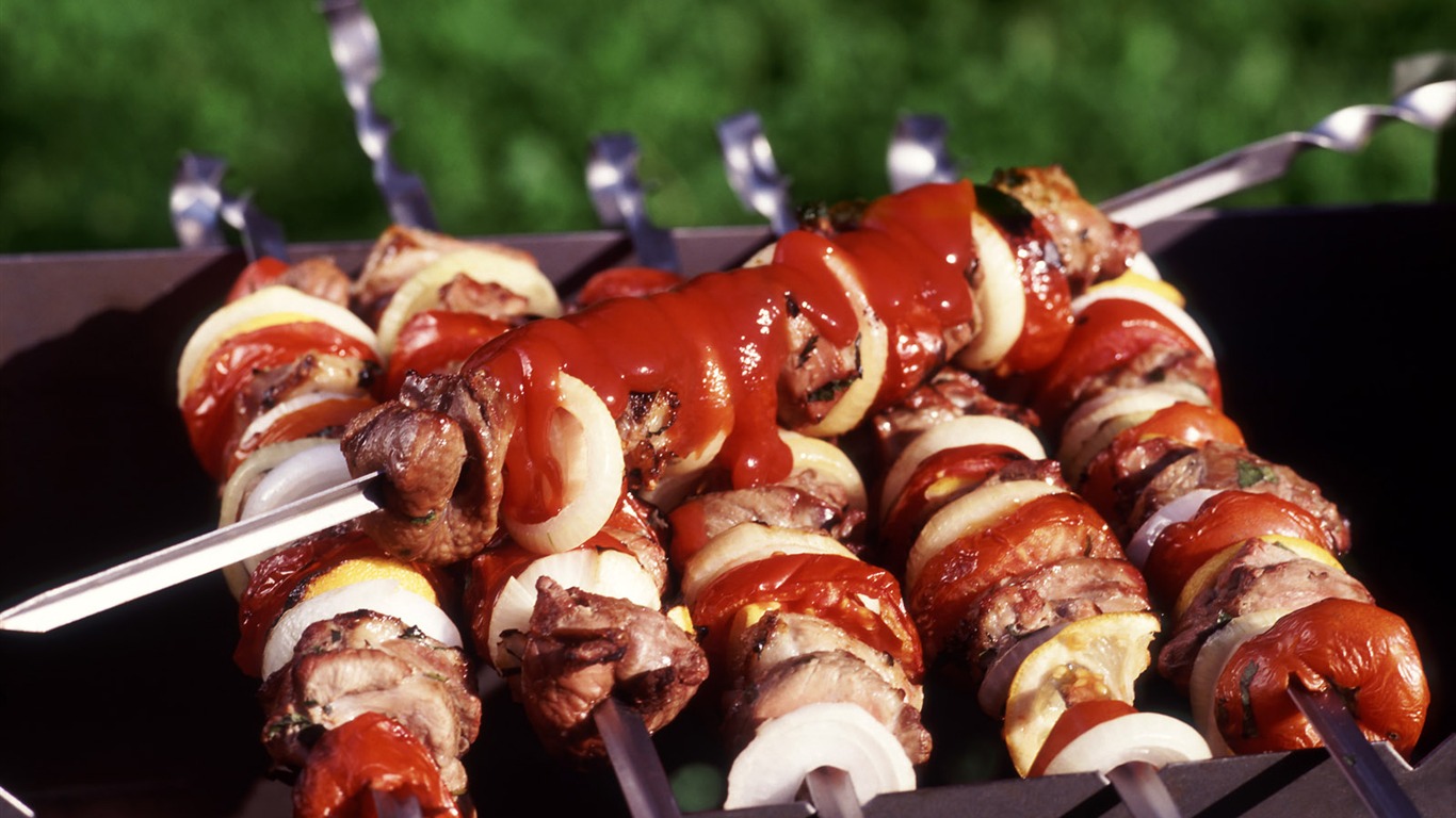 Delicious barbecue tapety (4) #9 - 1366x768