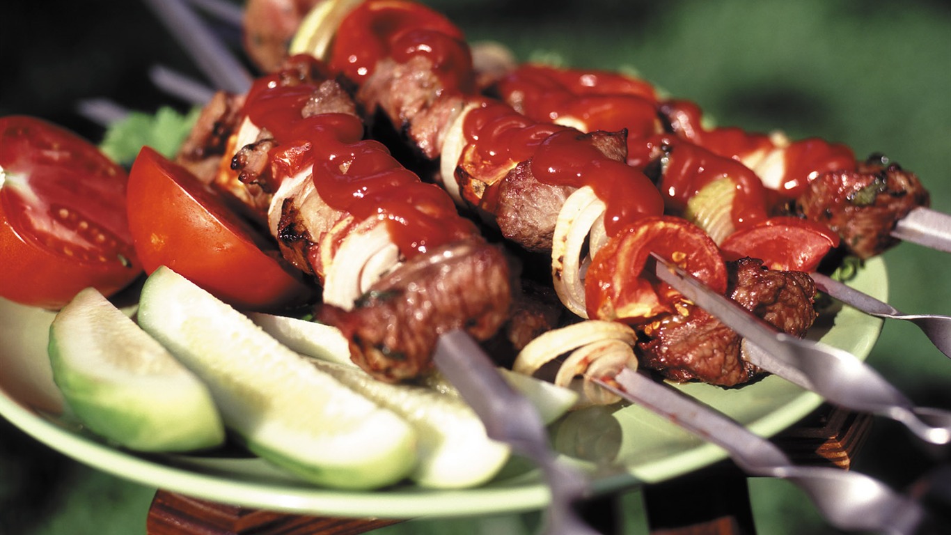 Delicious barbecue tapety (4) #14 - 1366x768
