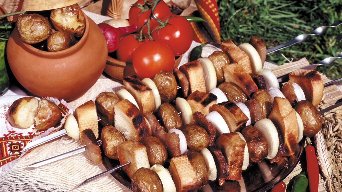 Delicious barbecue tapety (4) #19 - 1366x768