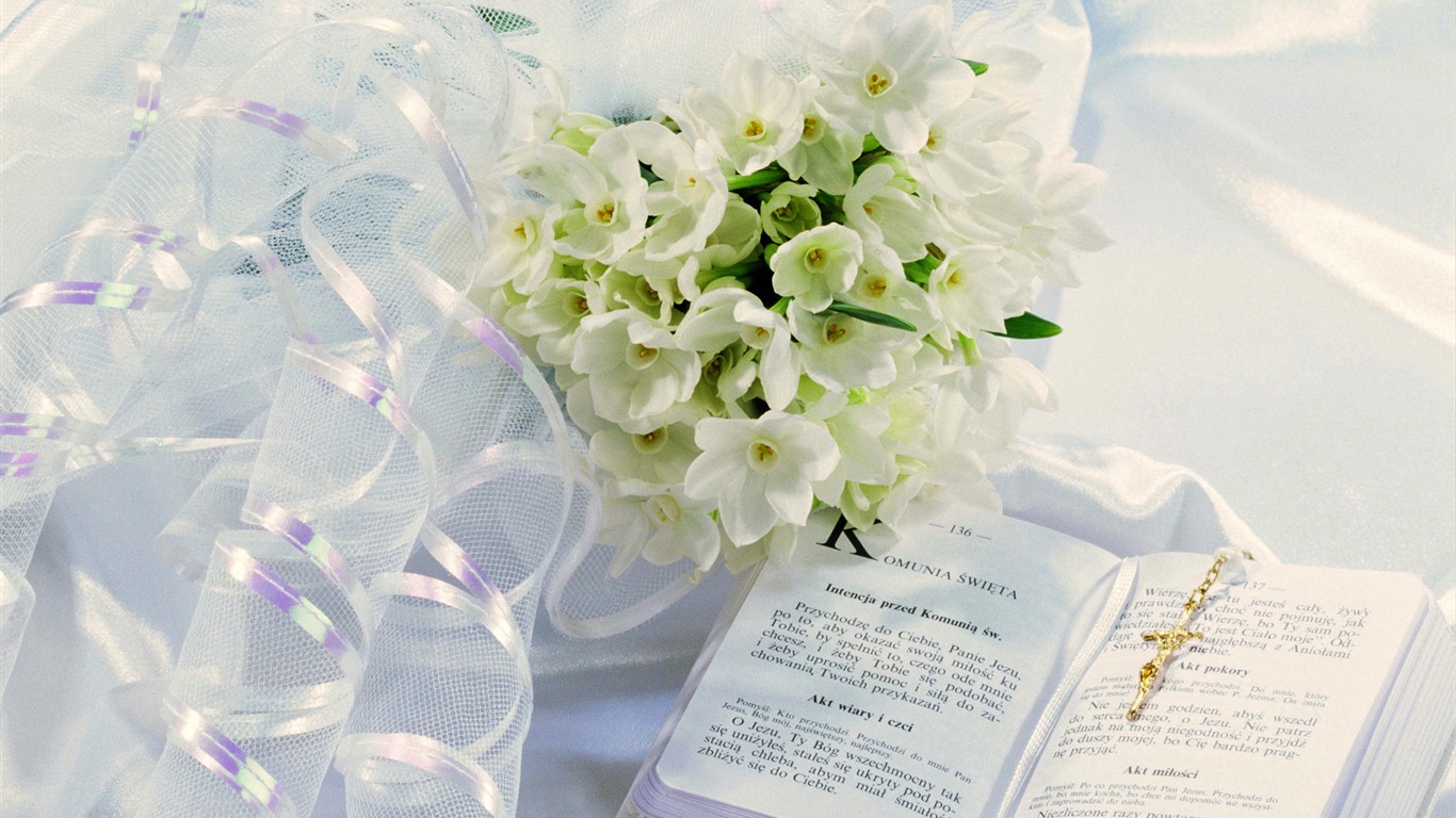 결혼식과 꽃 벽지 (1) #5 - 1366x768