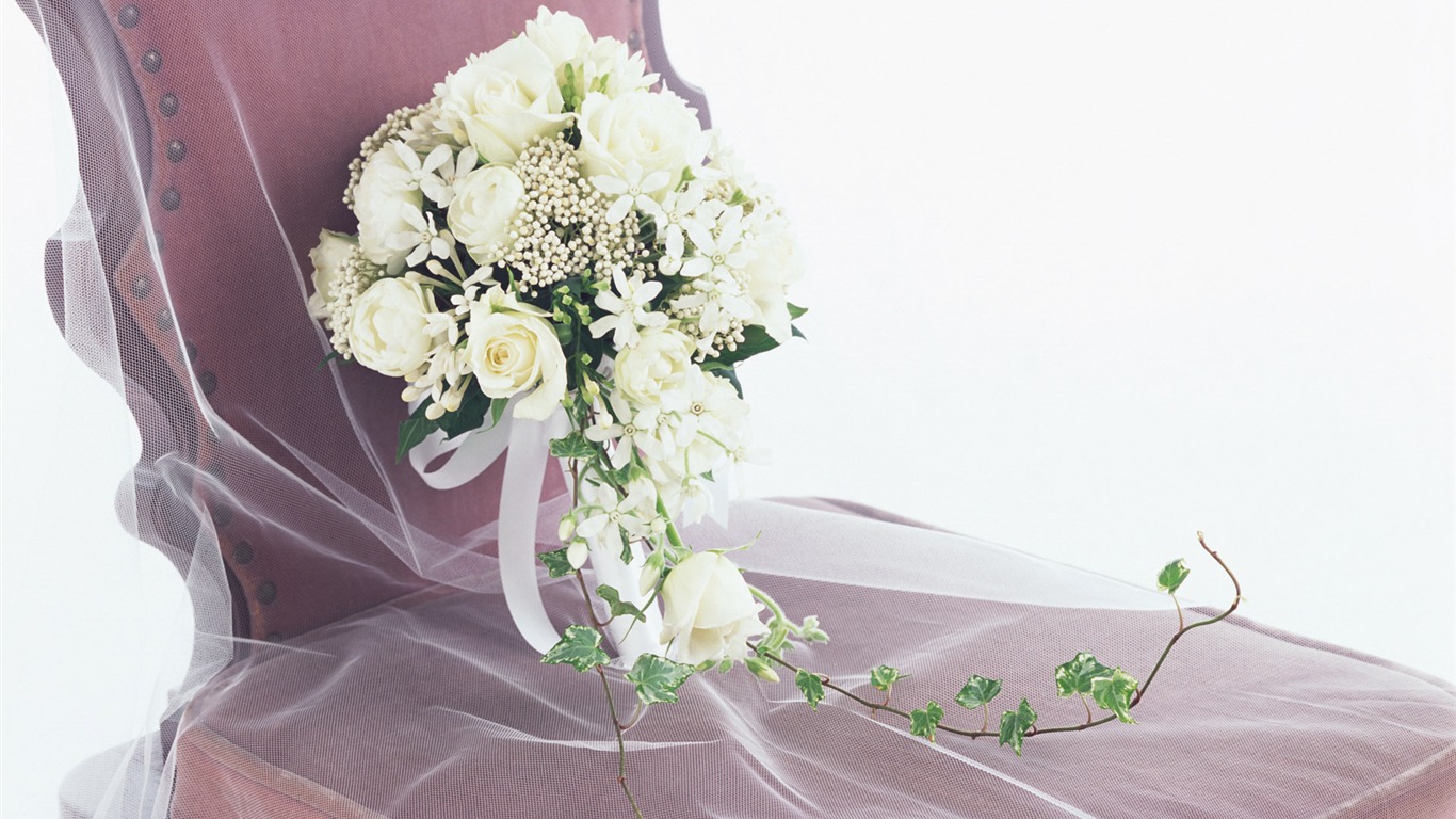 Svatby a květiny tapety (1) #7 - 1366x768