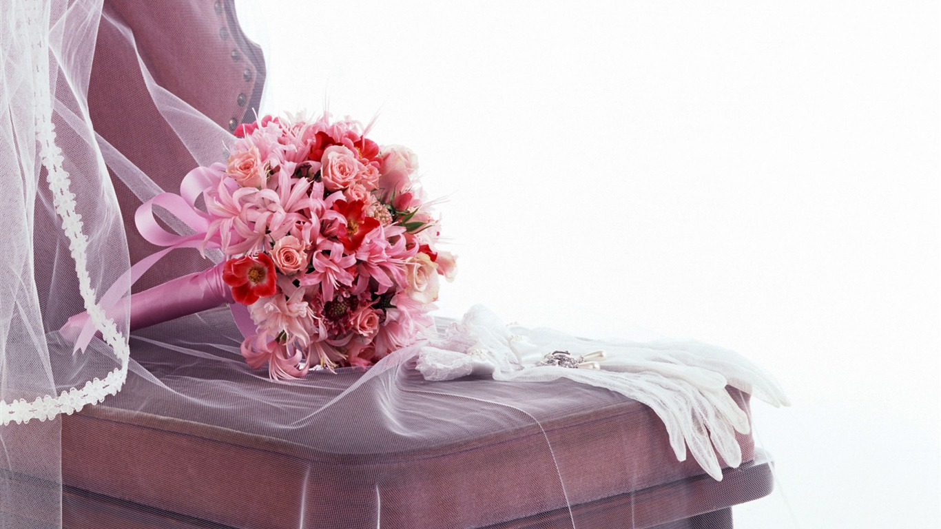 Svatby a květiny tapety (1) #8 - 1366x768