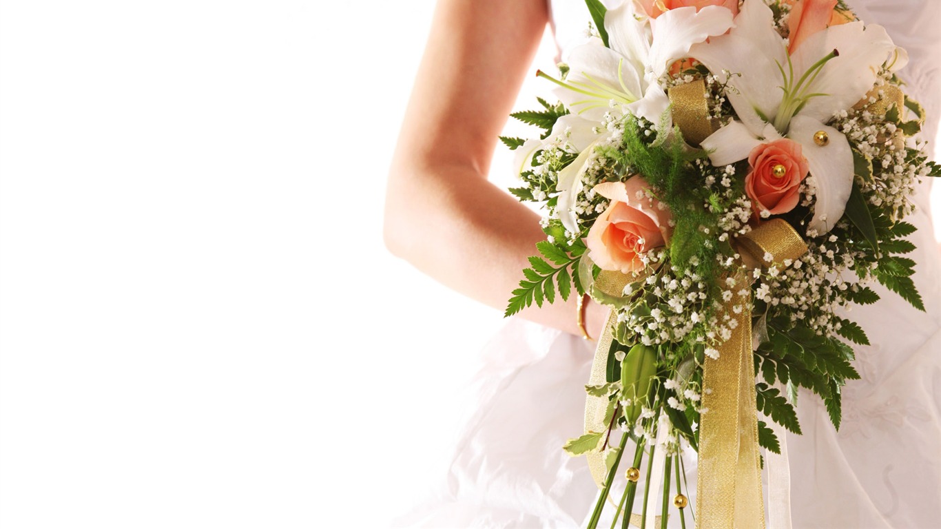 Svatby a květiny tapety (1) #12 - 1366x768