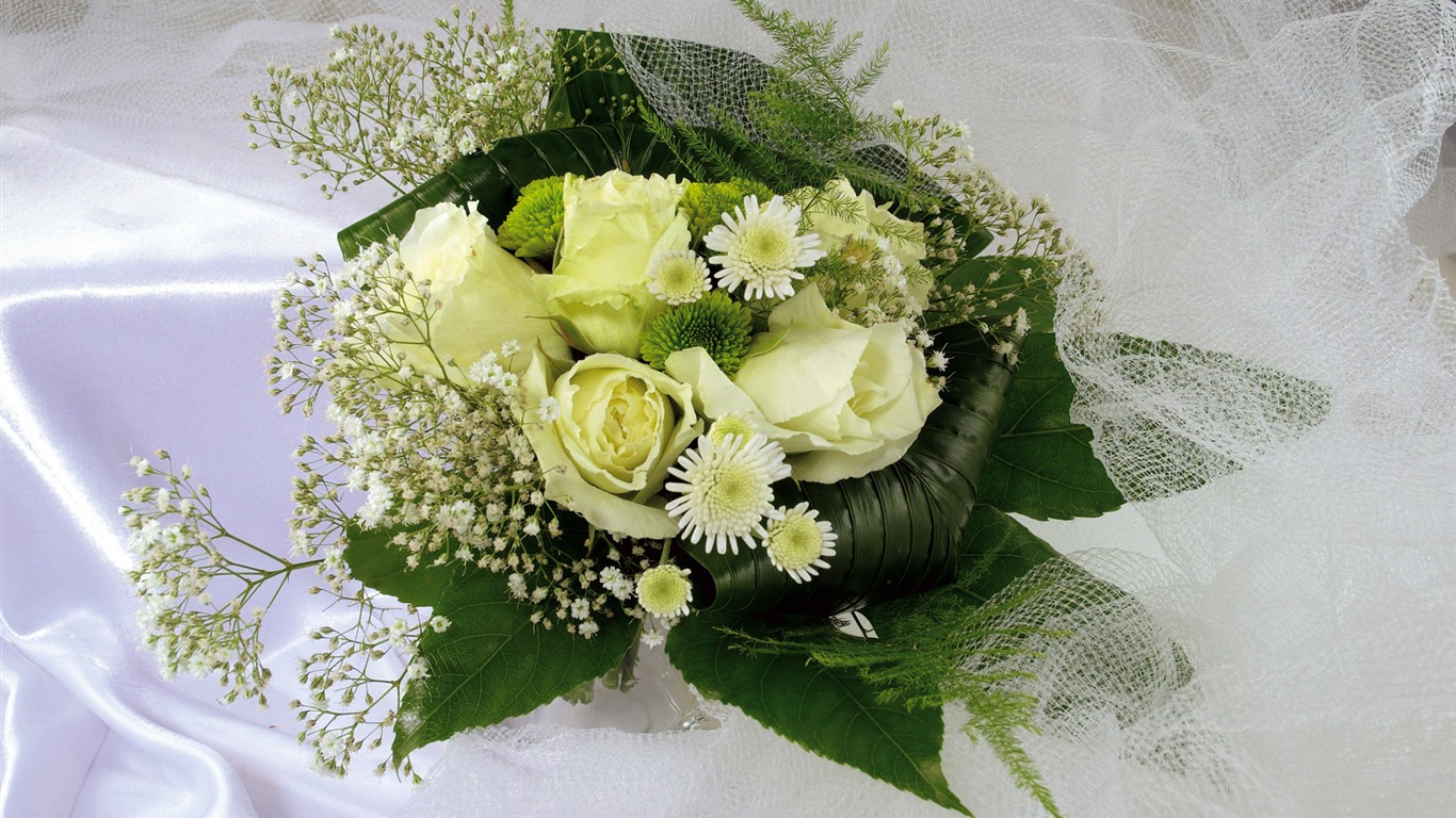 Svatby a květiny tapety (1) #13 - 1366x768