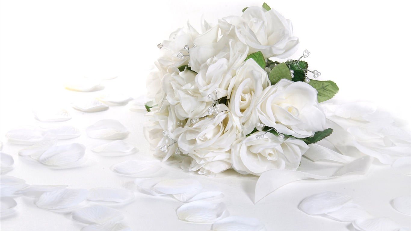 Weddings and Flowers wallpaper (2) #2 - 1366x768