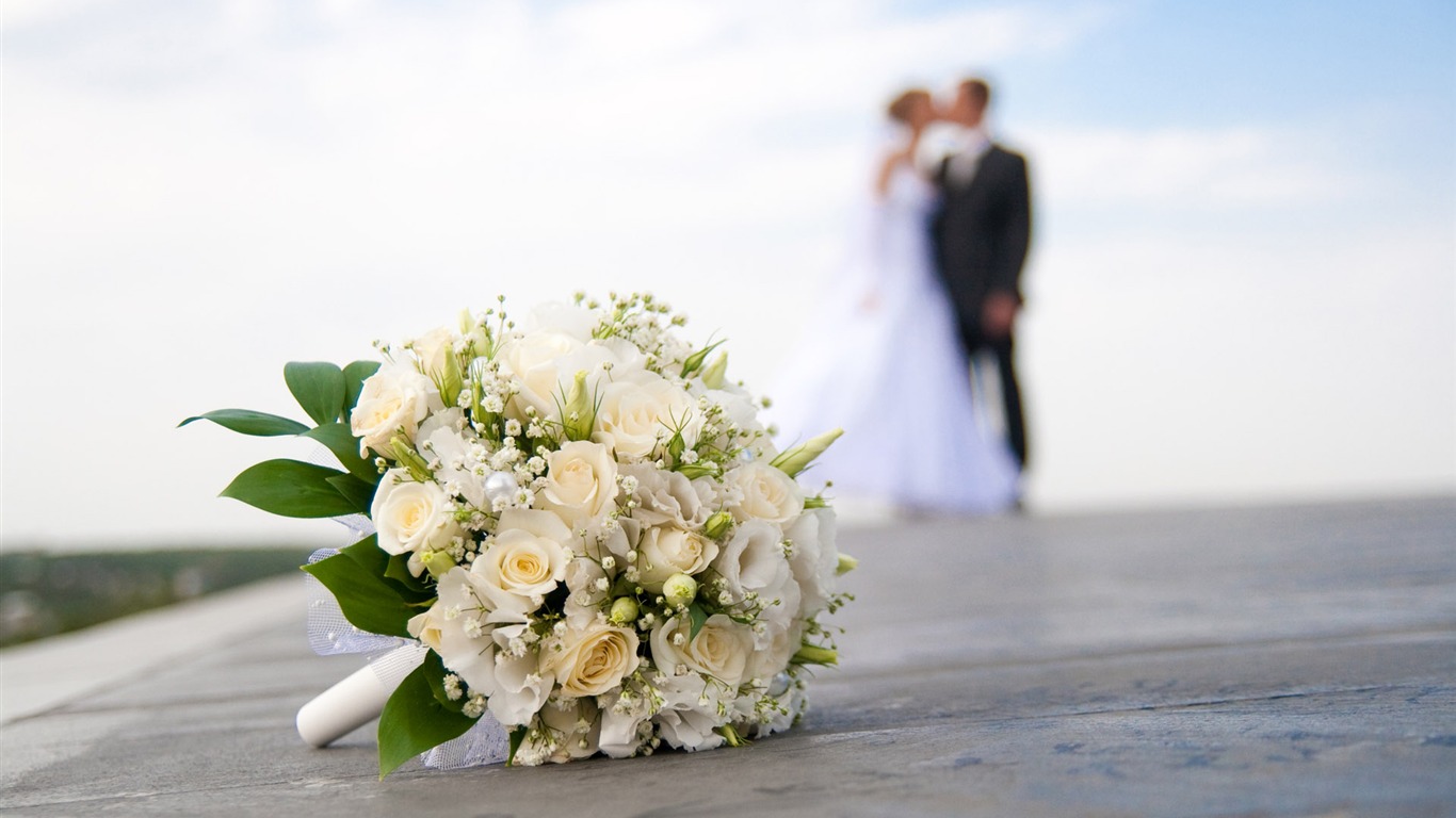 결혼식과 꽃 벽지 (2) #18 - 1366x768