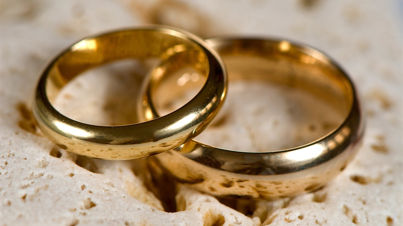 Свадьбы и свадебные кольца обои (1) #5 - 1366x768