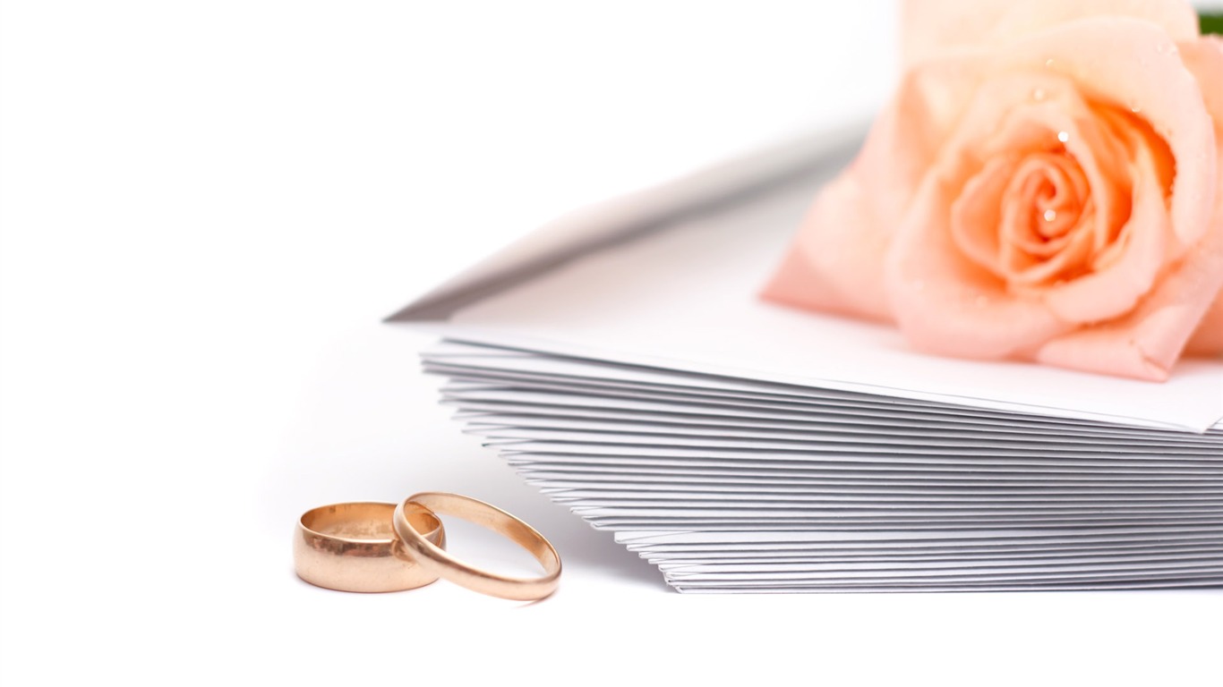 Mariage et papier peint anneau de mariage (1) #6 - 1366x768