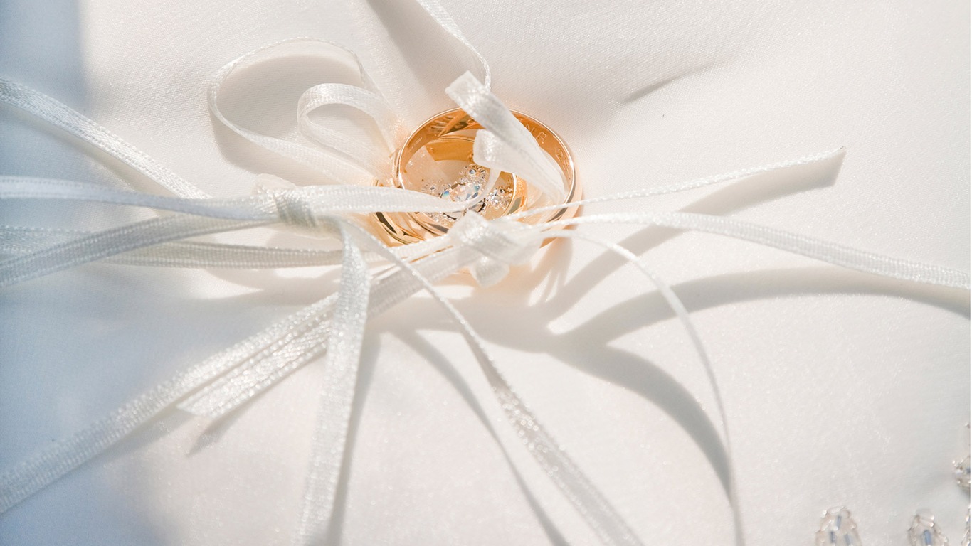 Свадьбы и свадебные кольца обои (1) #9 - 1366x768