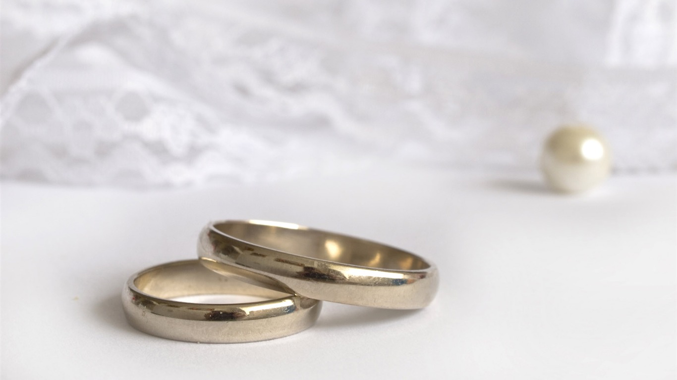 Свадьбы и свадебные кольца обои (2) #3 - 1366x768