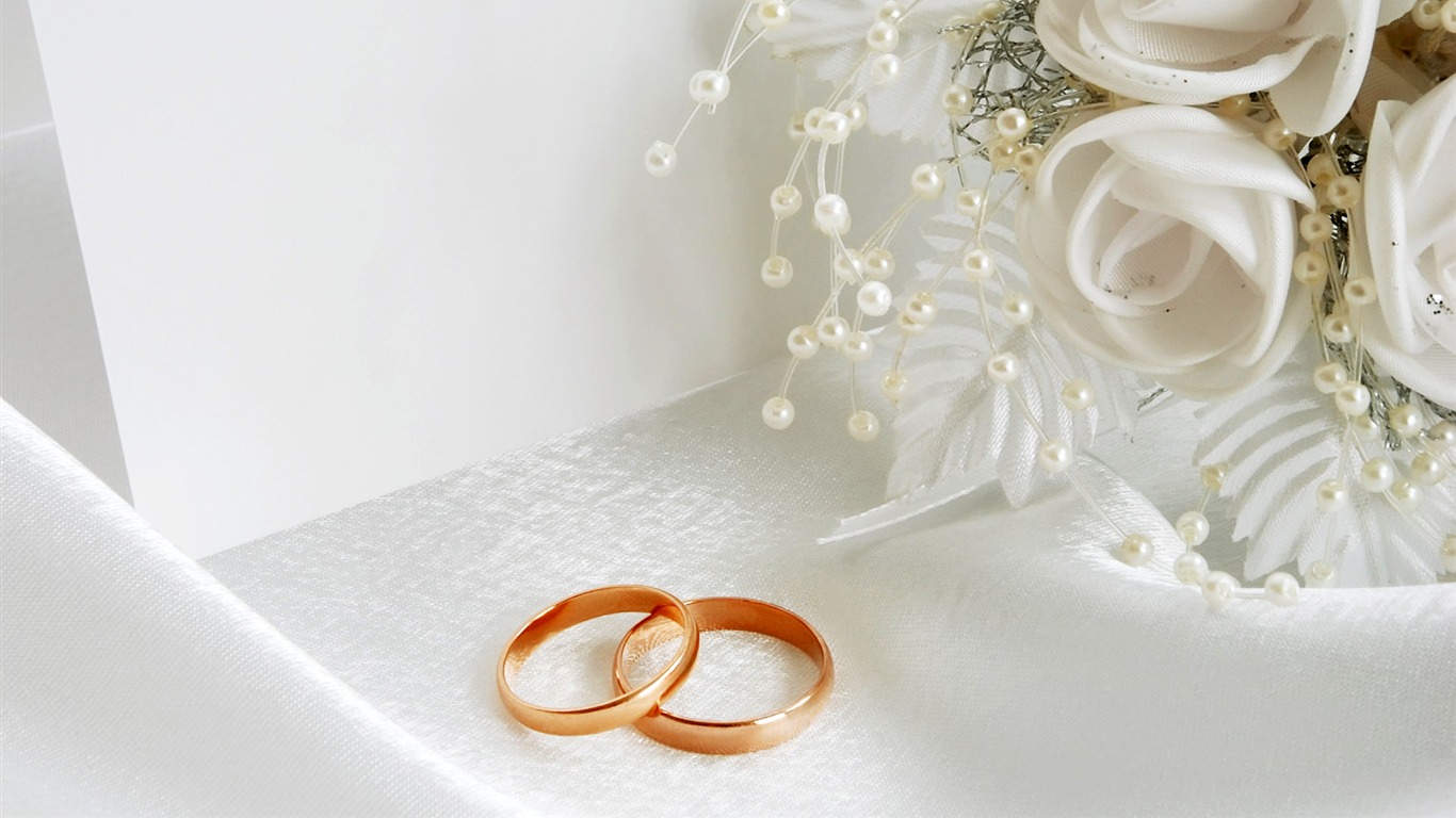 Mariage et papier peint anneau de mariage (2) #4 - 1366x768