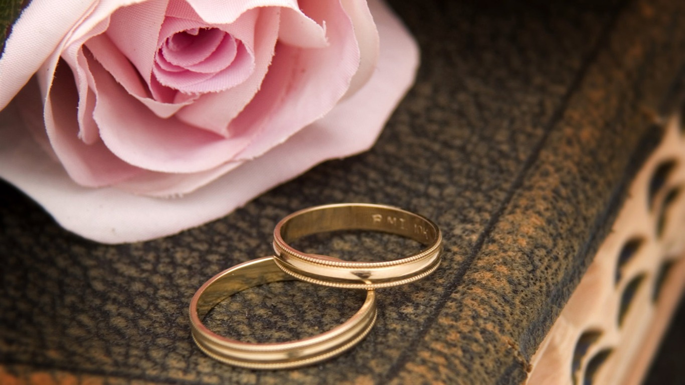 Svatby a svatební prsten tapety (2) #15 - 1366x768
