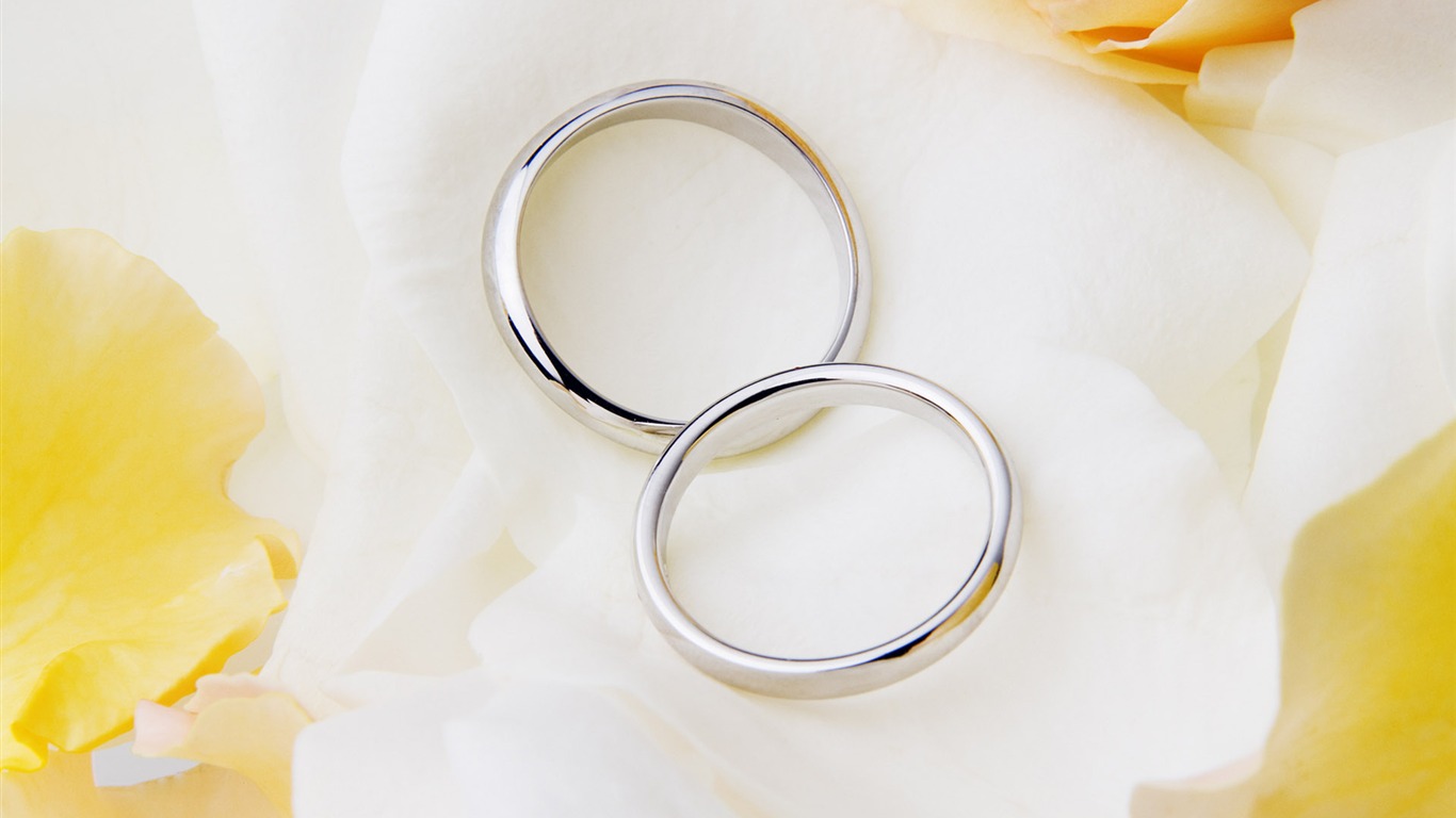 Свадьбы и свадебные кольца обои (2) #17 - 1366x768