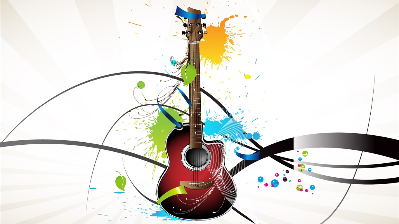 Vector musical theme wallpapers (1) #18 - 1366x768