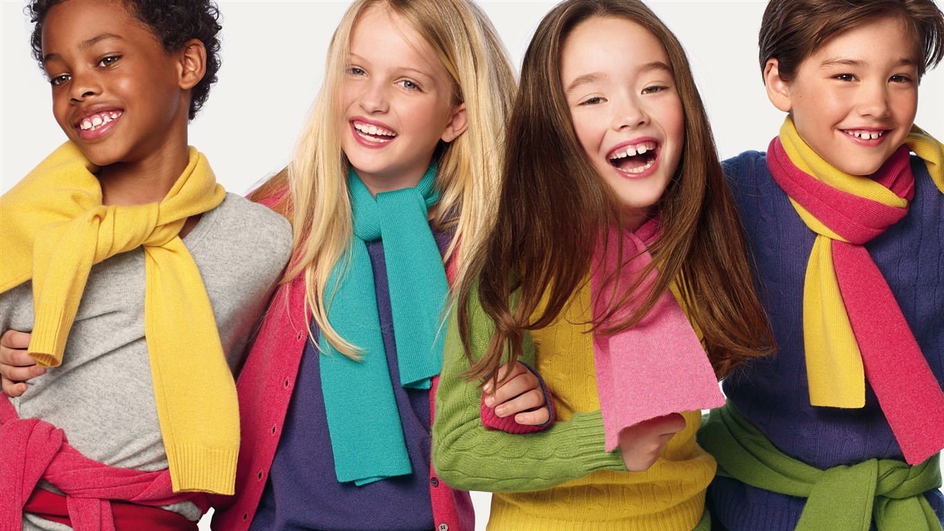 Los niños de colores de moda de papel tapiz (1) #20 - 1366x768