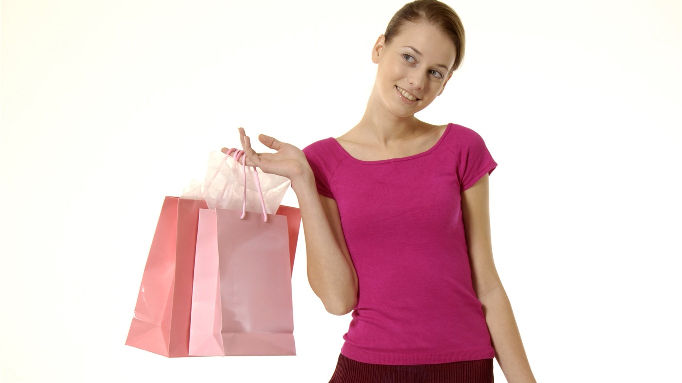 Shopping femmes HD Wallpaper (2) #12 - 1366x768