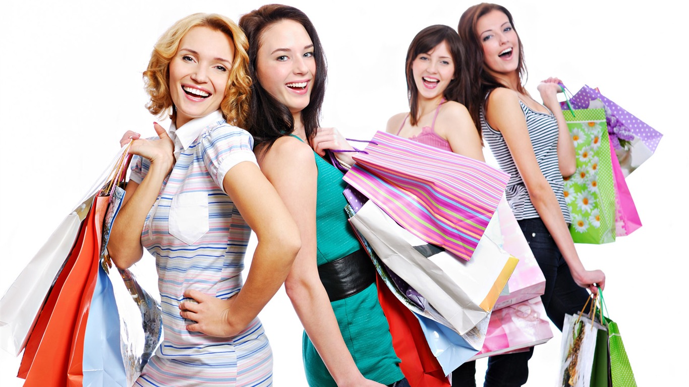 Shopping female HD Wallpaper (4) #19 - 1366x768