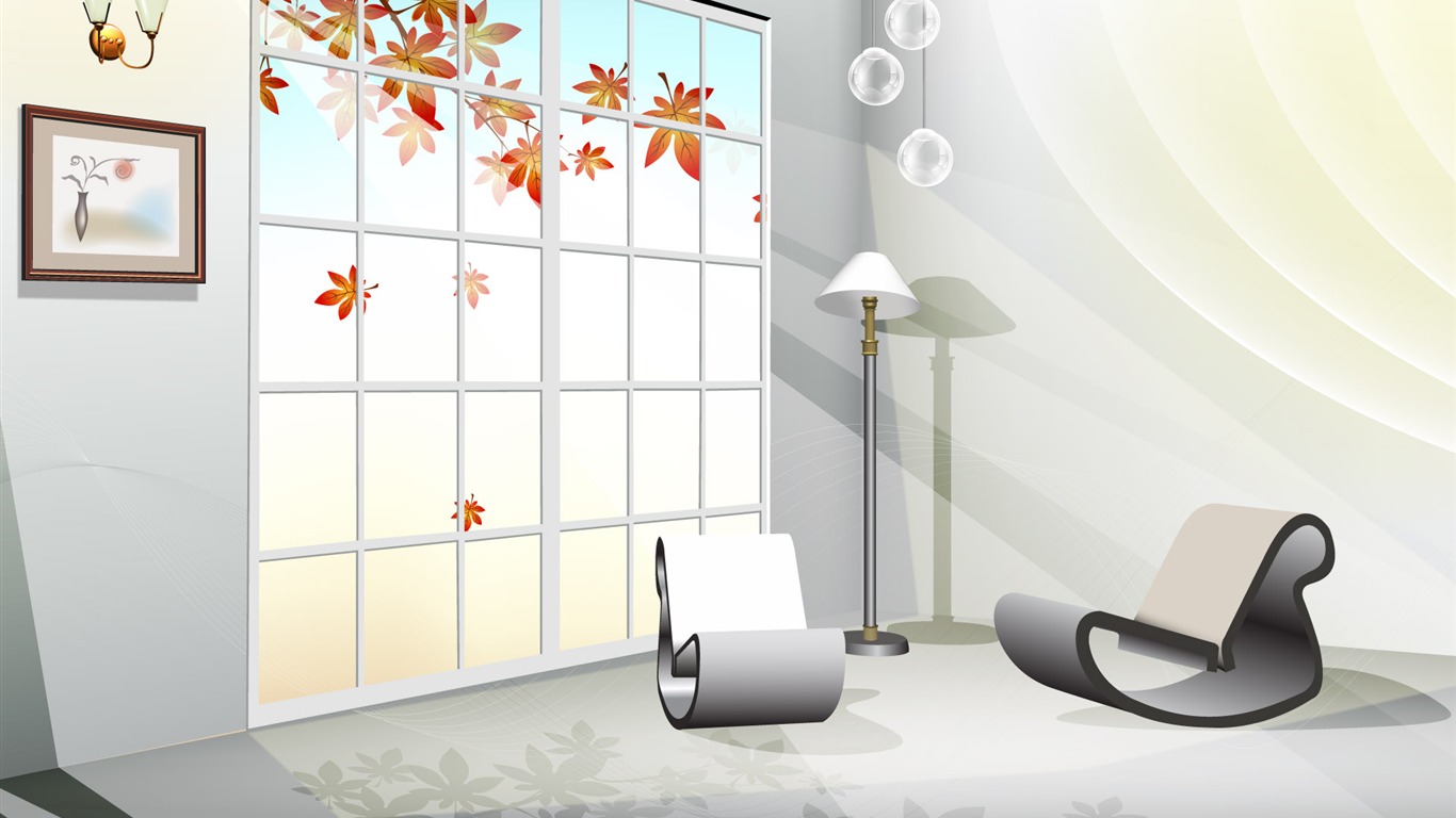 Vector Hause Tapete (2) #6 - 1366x768