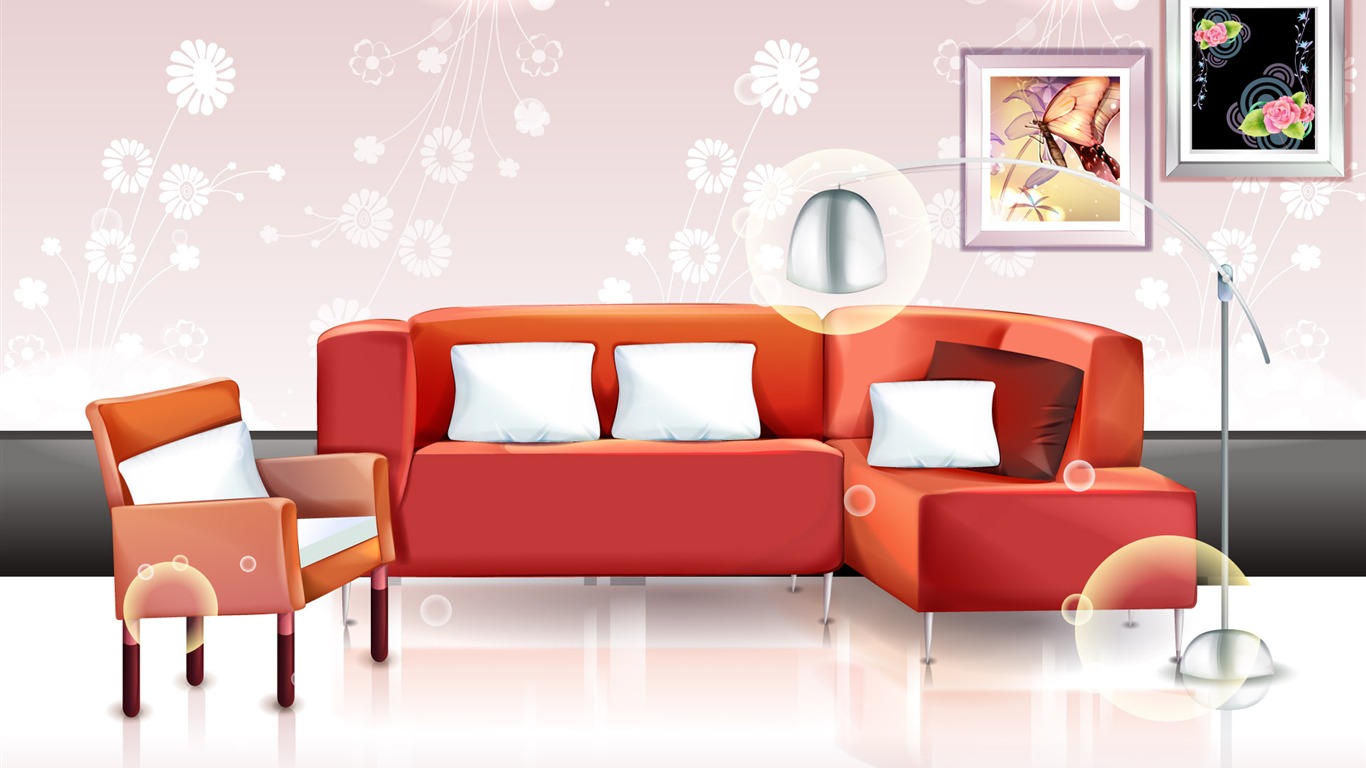 Vector Hause Tapete (2) #20 - 1366x768