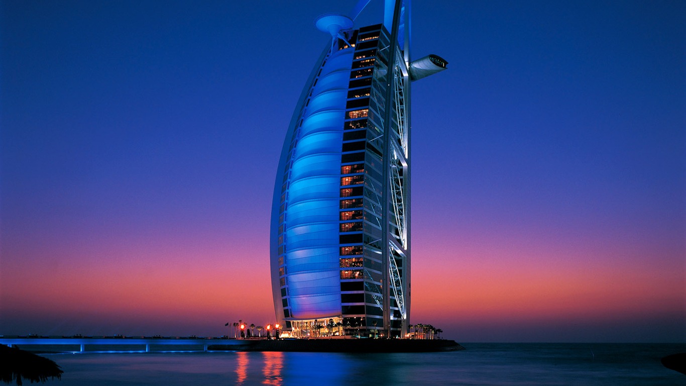Sept étoiles hôtel Burj Dubai fonds d'écran #5 - 1366x768