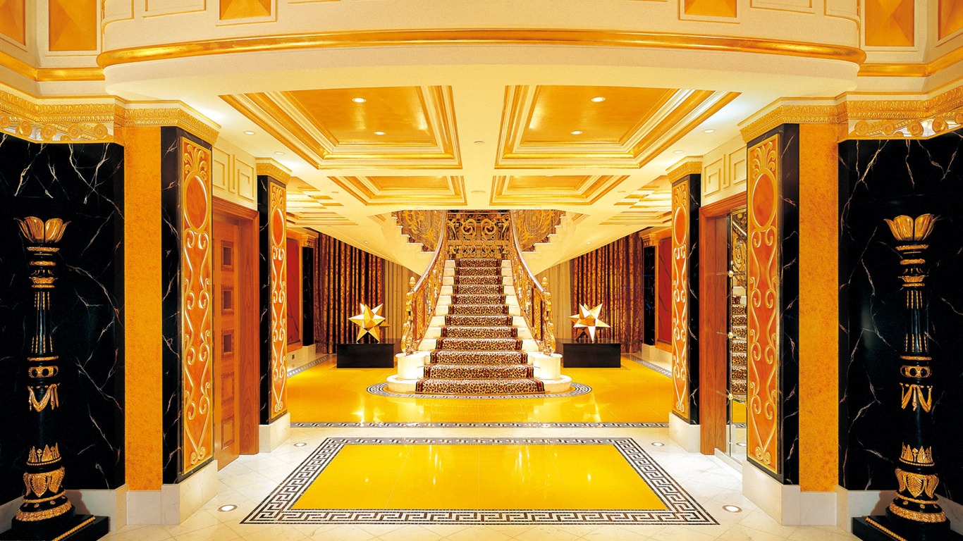 Sept étoiles hôtel Burj Dubai fonds d'écran #10 - 1366x768