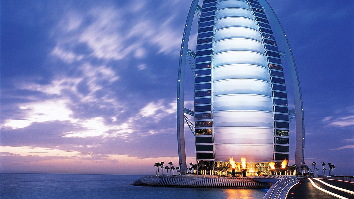 Sept étoiles hôtel Burj Dubai fonds d'écran #13 - 1366x768