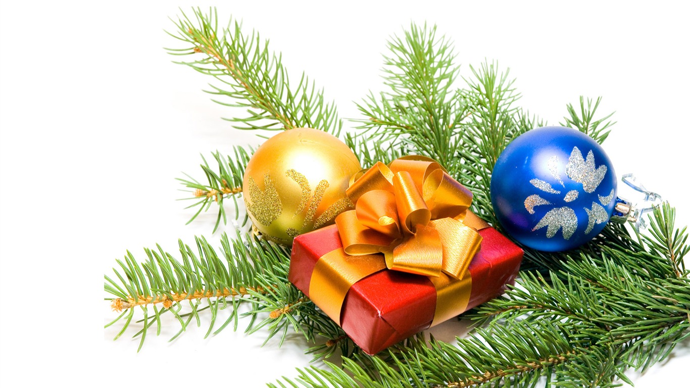 Рождественские шары обои (1) #5 - 1366x768