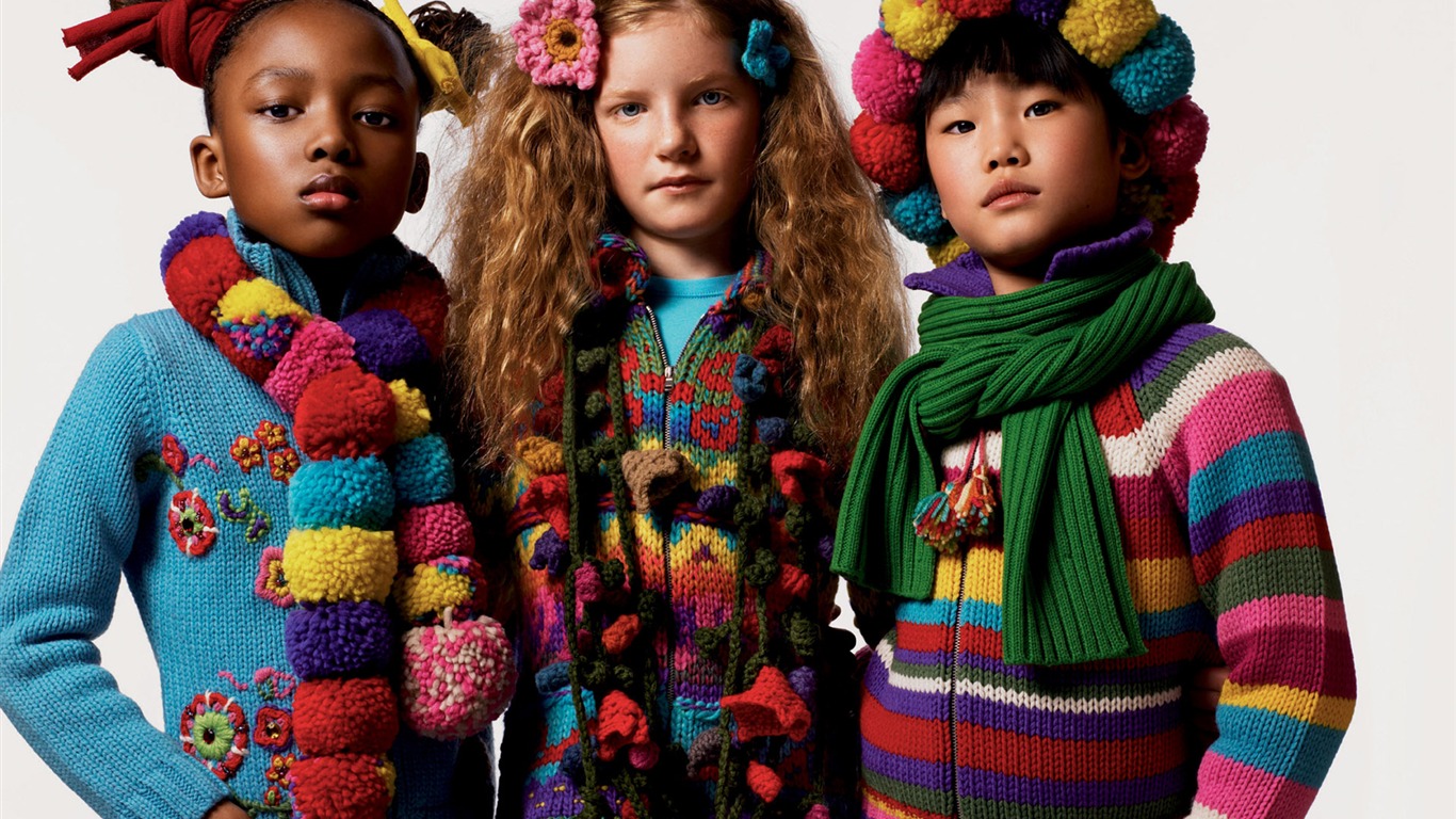 Colorful Children's Fashion Wallpaper (3) #4 - 1366x768