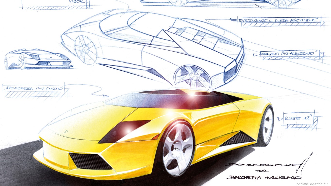 Lamborghini Murcielago Roadster - 2004 fonds d'écran HD #43 - 1366x768