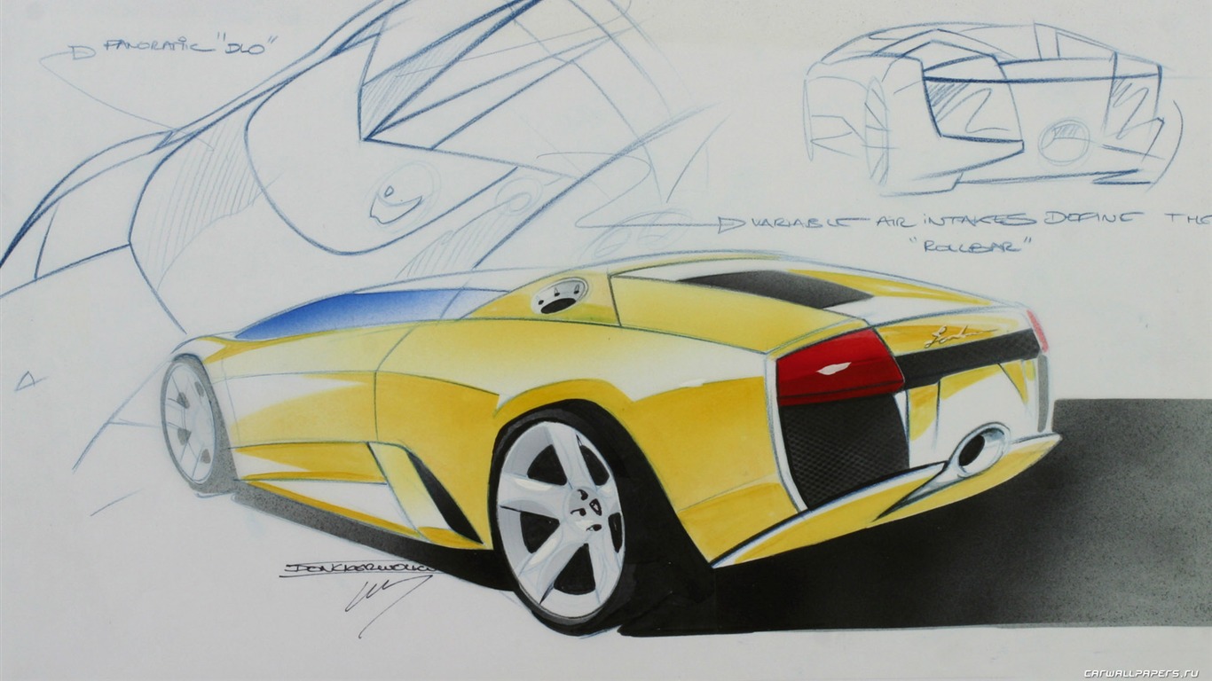 Lamborghini Murcielago Roadster - 2004 fonds d'écran HD #44 - 1366x768