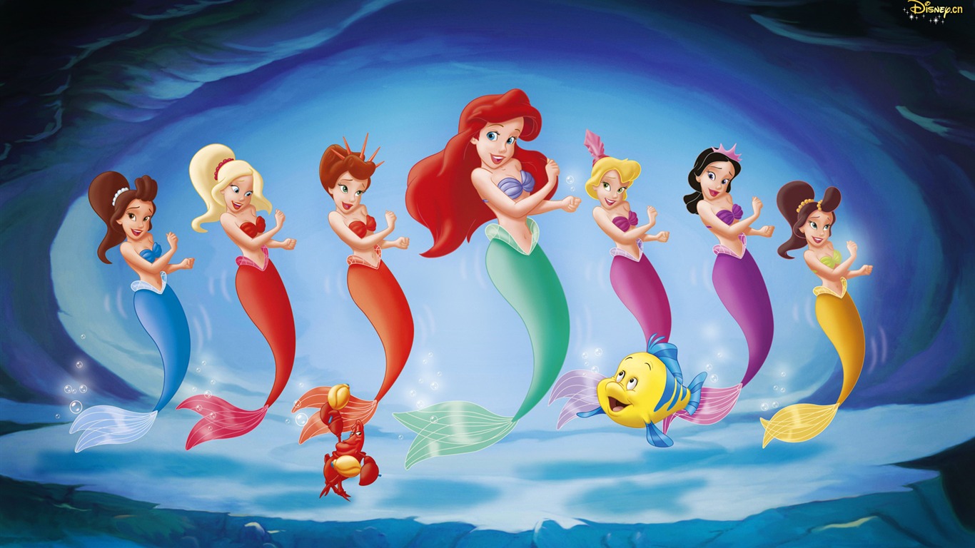 Princesa Disney de dibujos animados fondos de escritorio (2) #18 - 1366x768