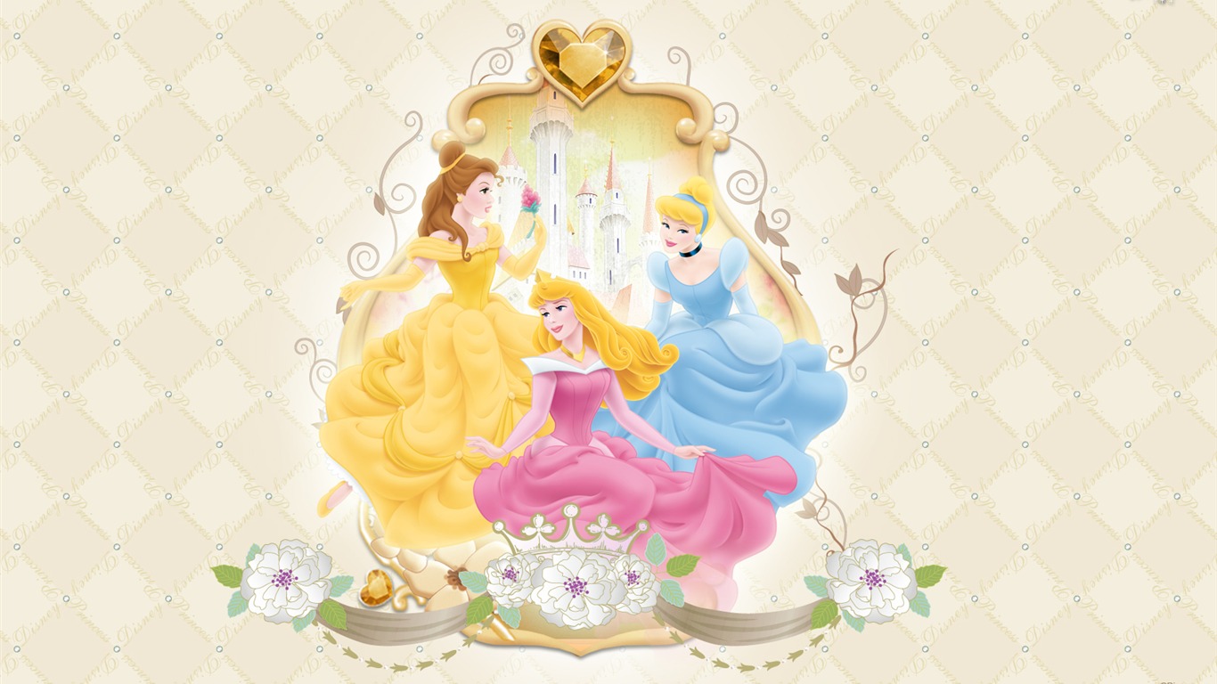 Princesa Disney de dibujos animados fondos de escritorio (2) #20 - 1366x768