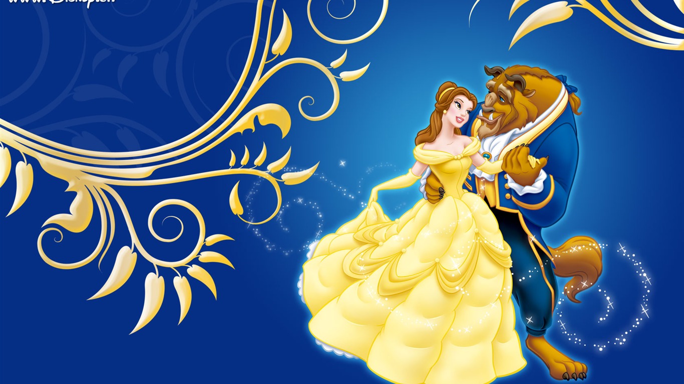 Princesa Disney de dibujos animados fondos de escritorio (4) #3 - 1366x768