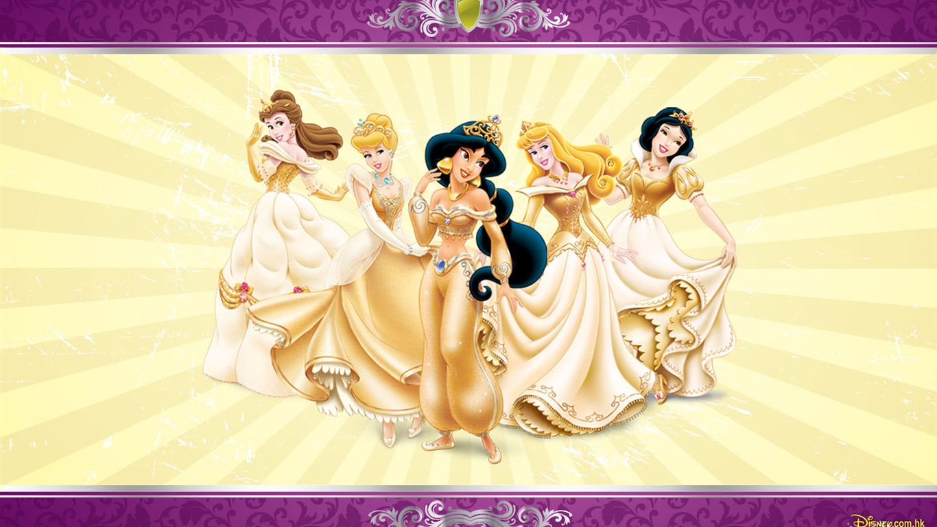 Princesa Disney de dibujos animados fondos de escritorio (4) #8 - 1366x768