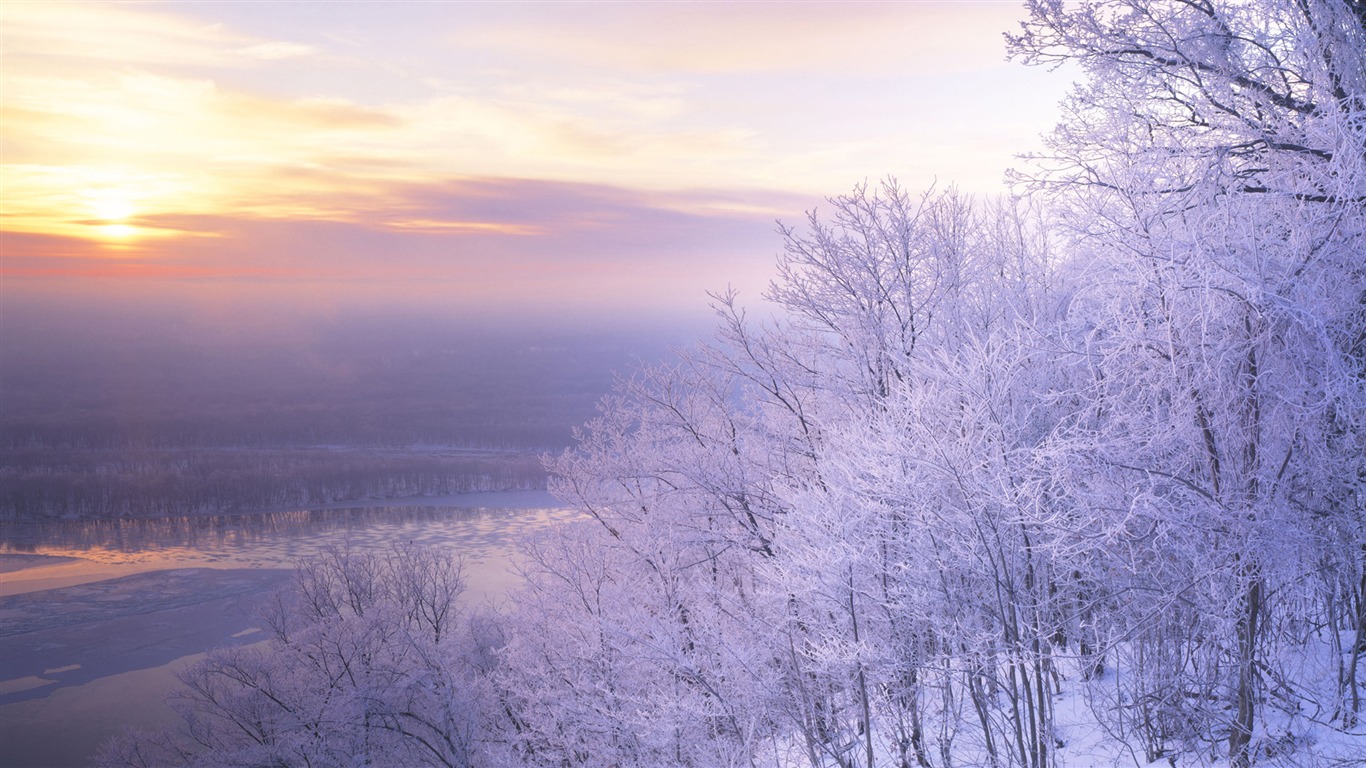 Fond d'écran panoramique de neige (3) #12 - 1366x768