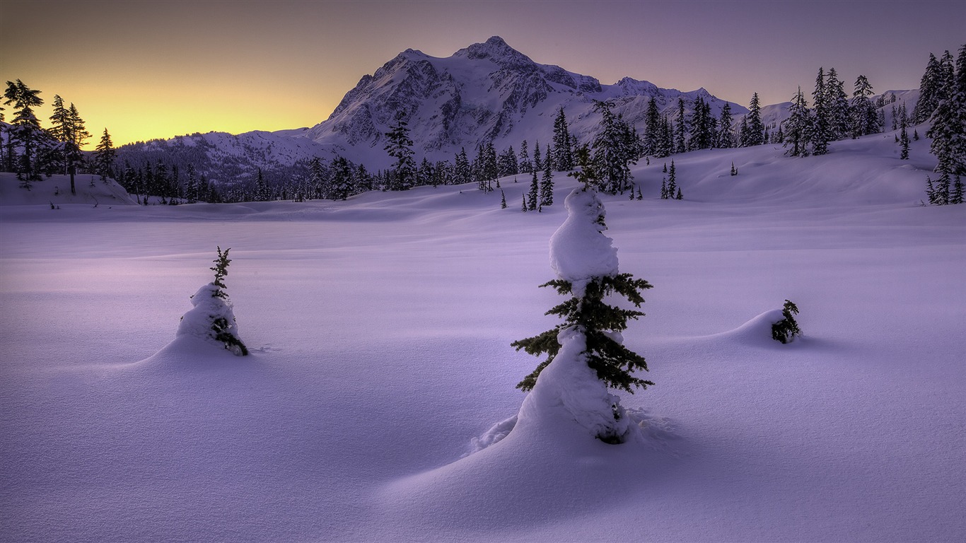 Fond d'écran panoramique de neige (4) #18 - 1366x768