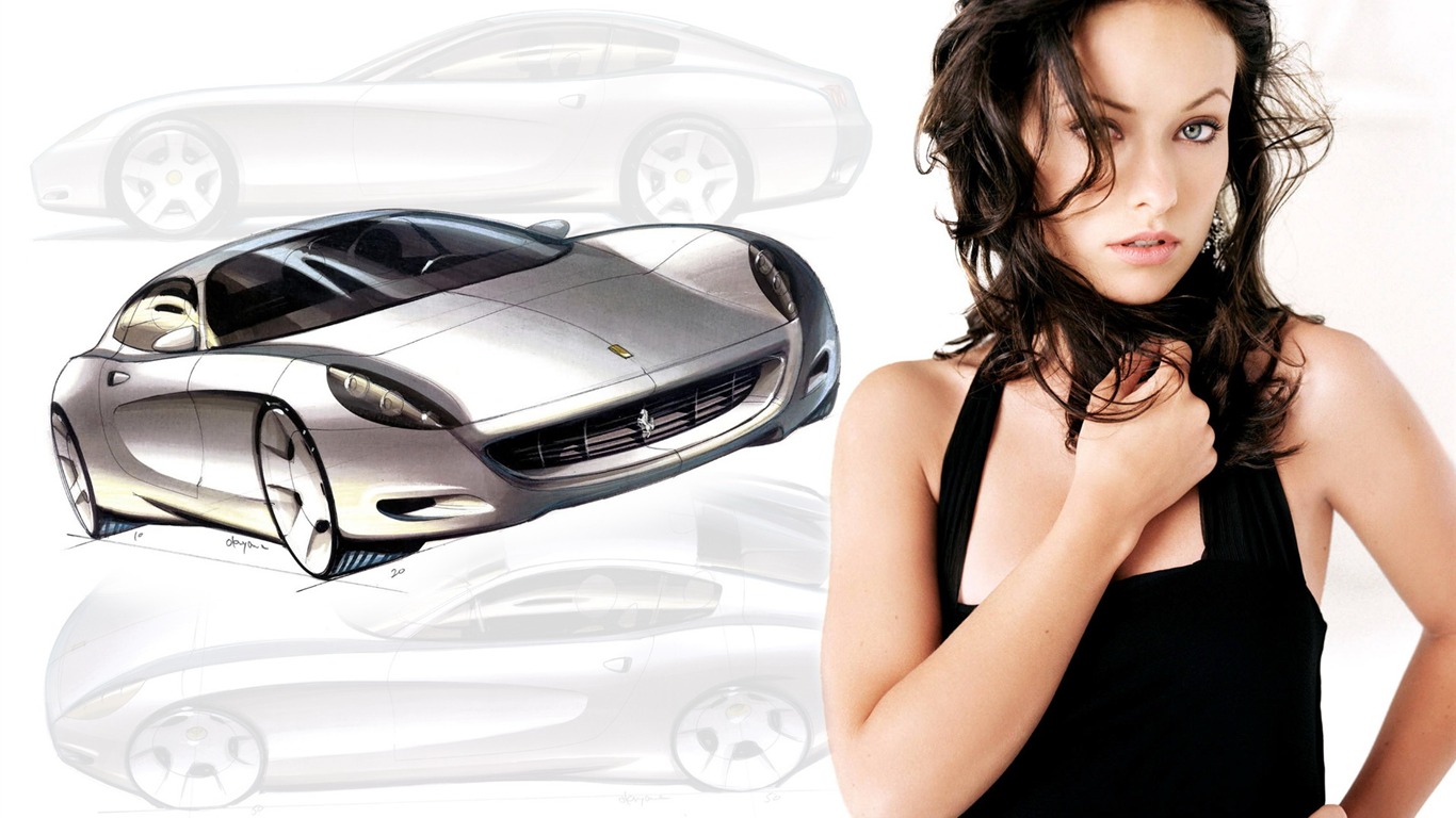 Cars and Girls wallpapers (2) #15 - 1366x768