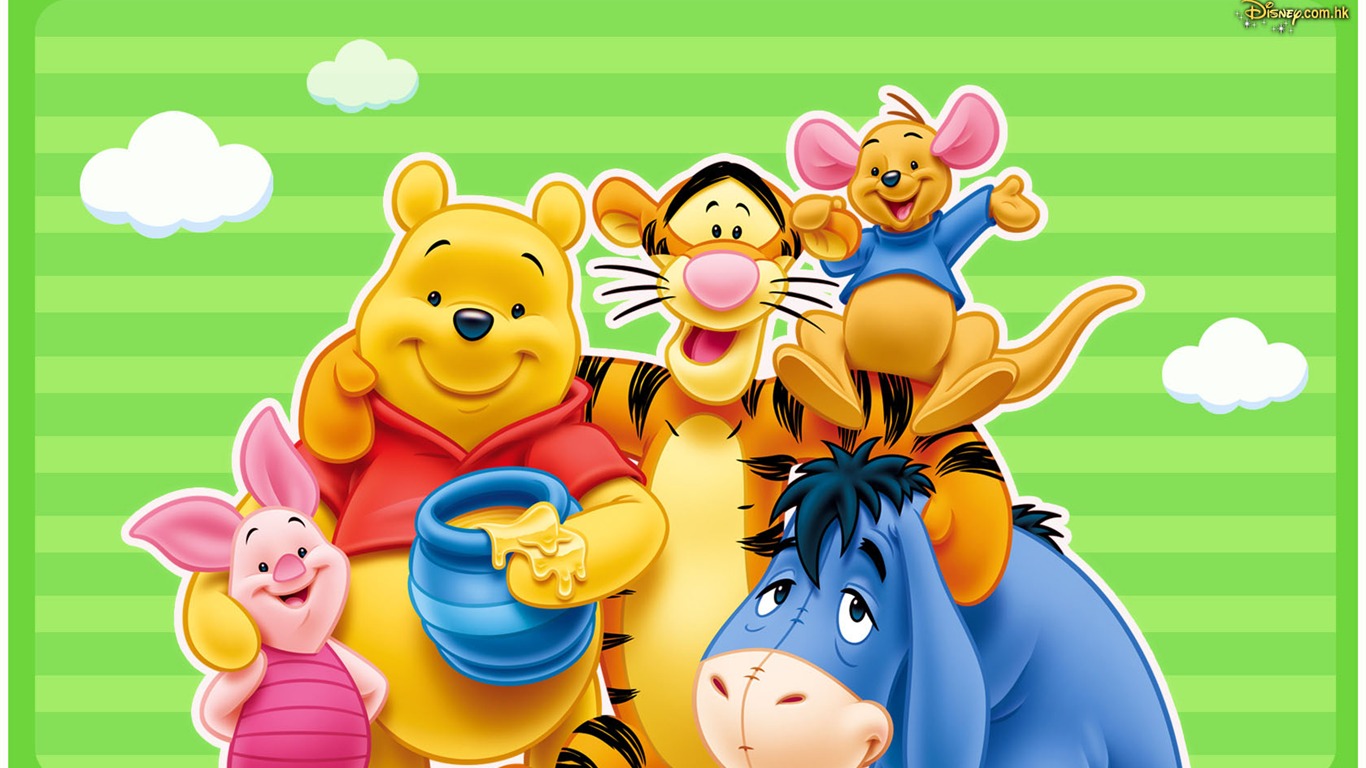 Walt Disney de dibujos animados de Winnie the Pooh fondo de pantalla (1) #3 - 1366x768