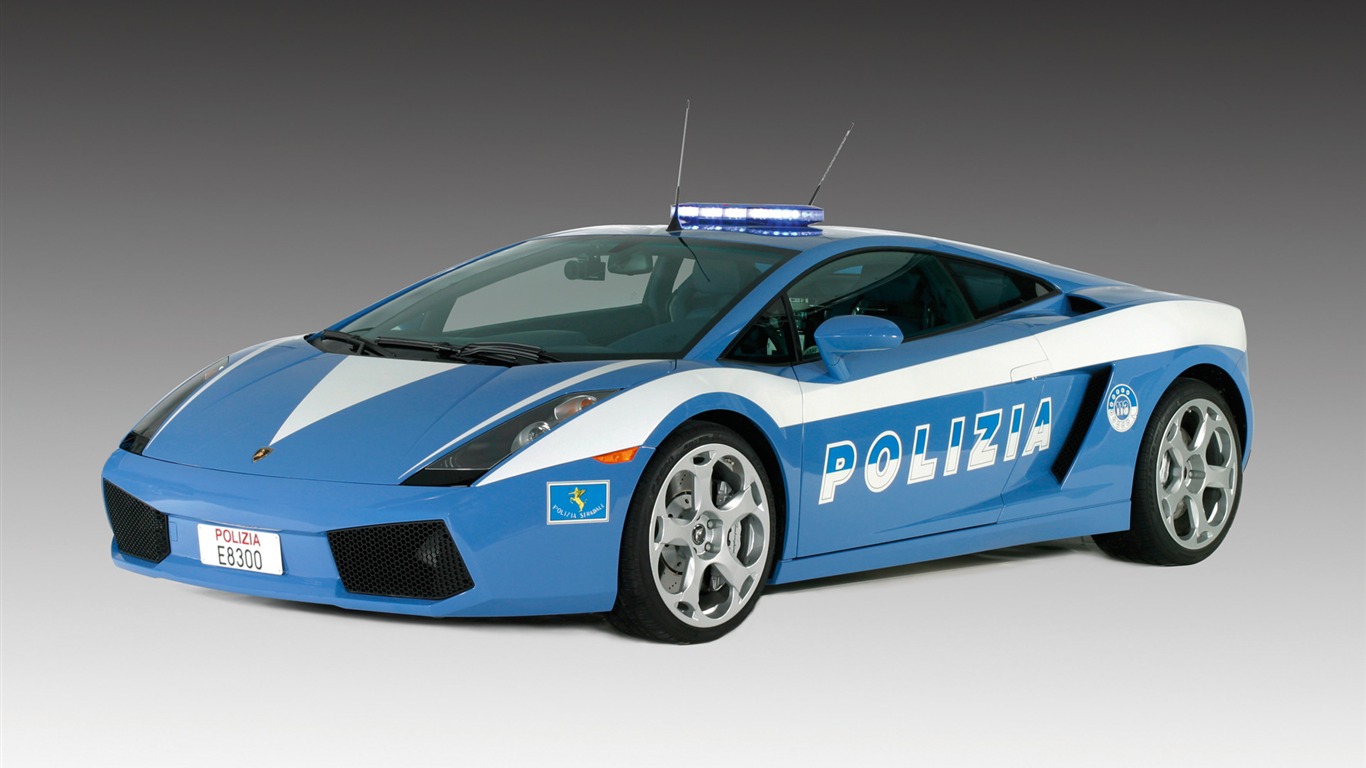 Lamborghini Gallardo Police - 2005 HD Wallpaper #1 - 1366x768