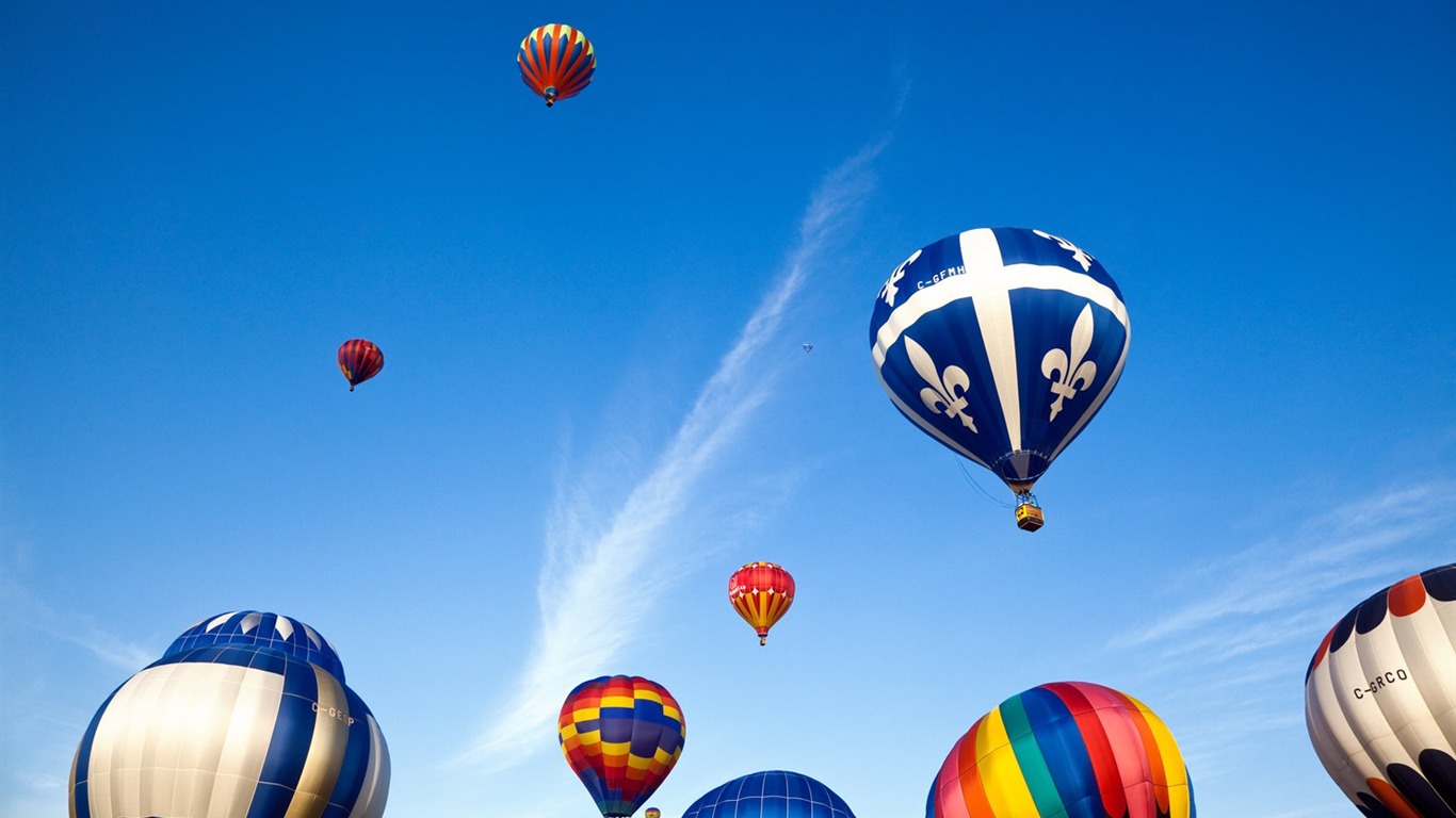 Colorful hot air balloons wallpaper (1) #9 - 1366x768