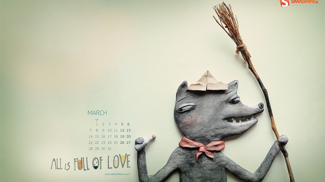 March 2011 Calendar Wallpaper #3 - 1366x768